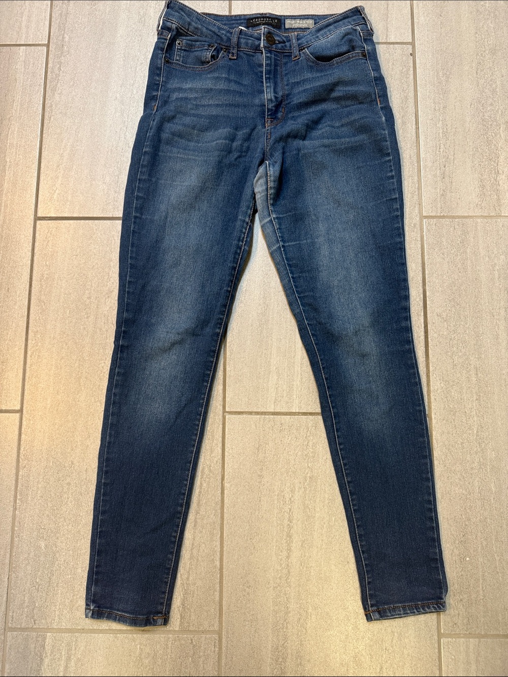 Aeropostale Women's Dark Blue Skinny Jeans